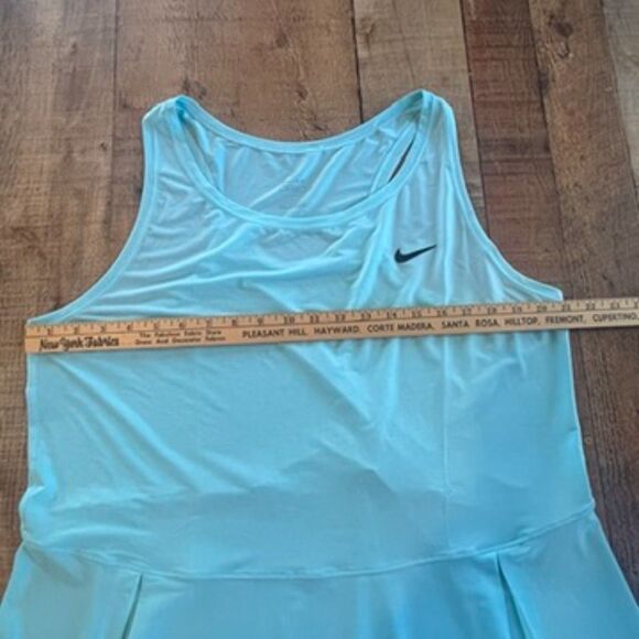 Nike Dri-Fit Court Advantage Tennis Dress Size 1X Plus Light Blue Mini - Picture 6 of 12